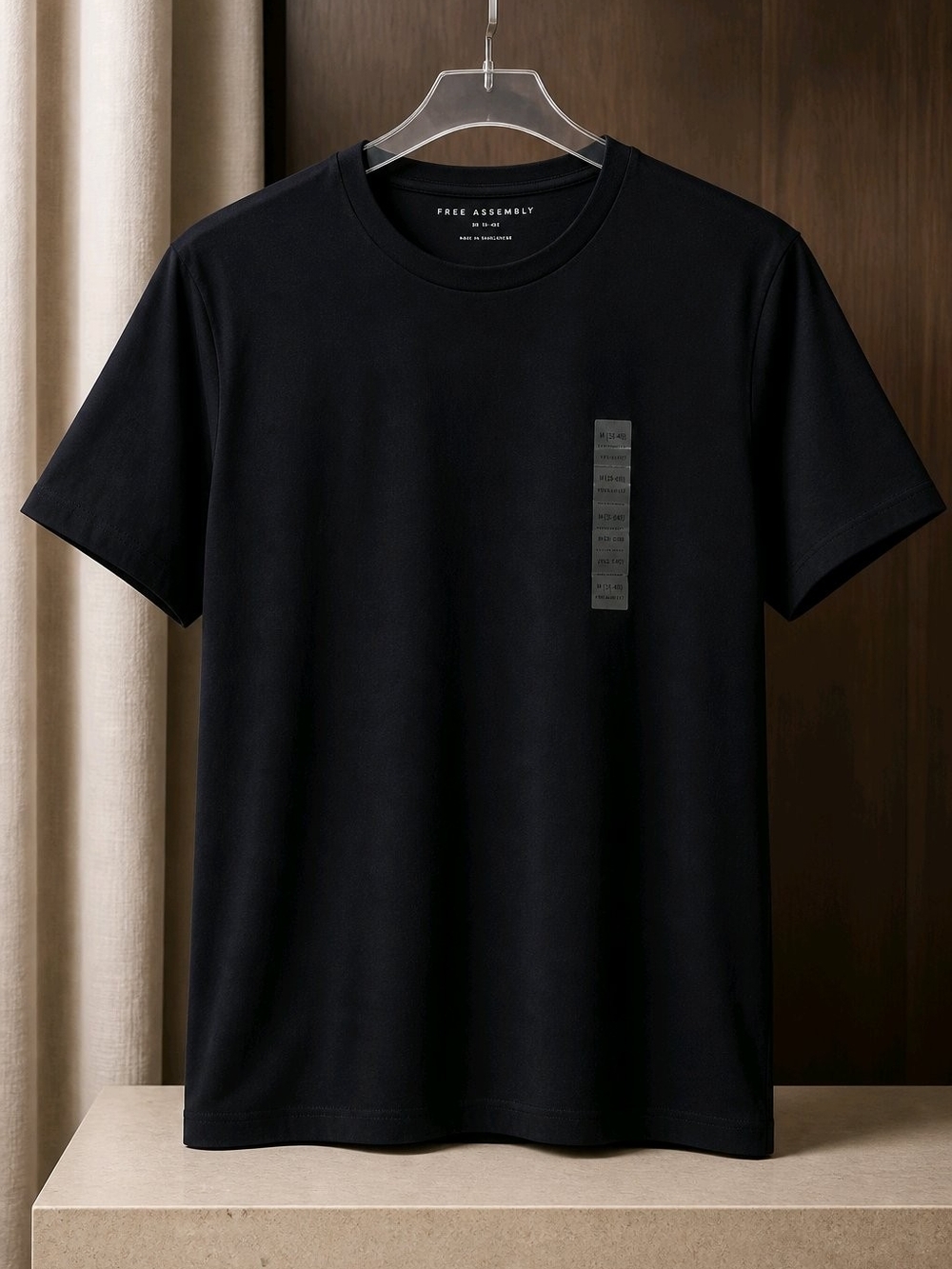 Free Assembly Women's Classic Crew Neck Tee — Black